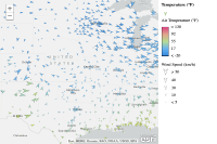 View Color ramp with rotation and proportional symbols sample in sandbox