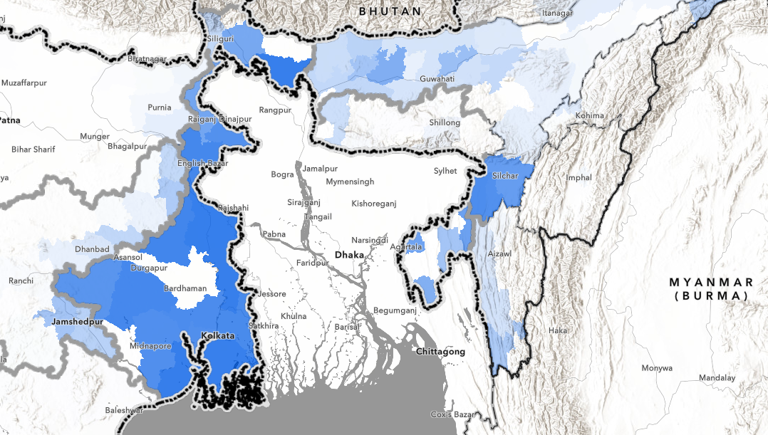 carte de la langue hindi