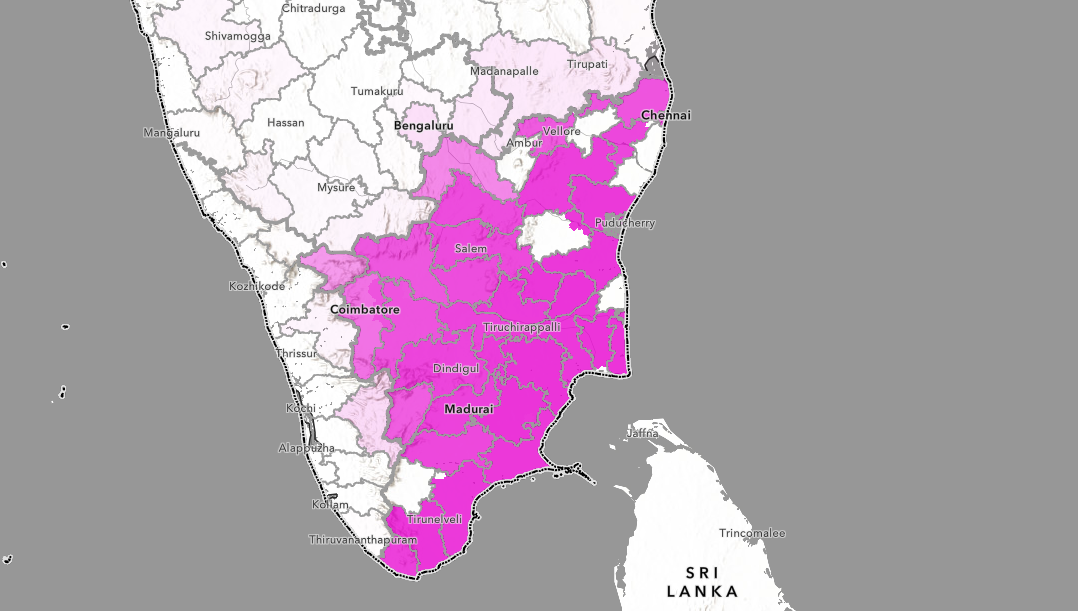 carte de la langue hindi