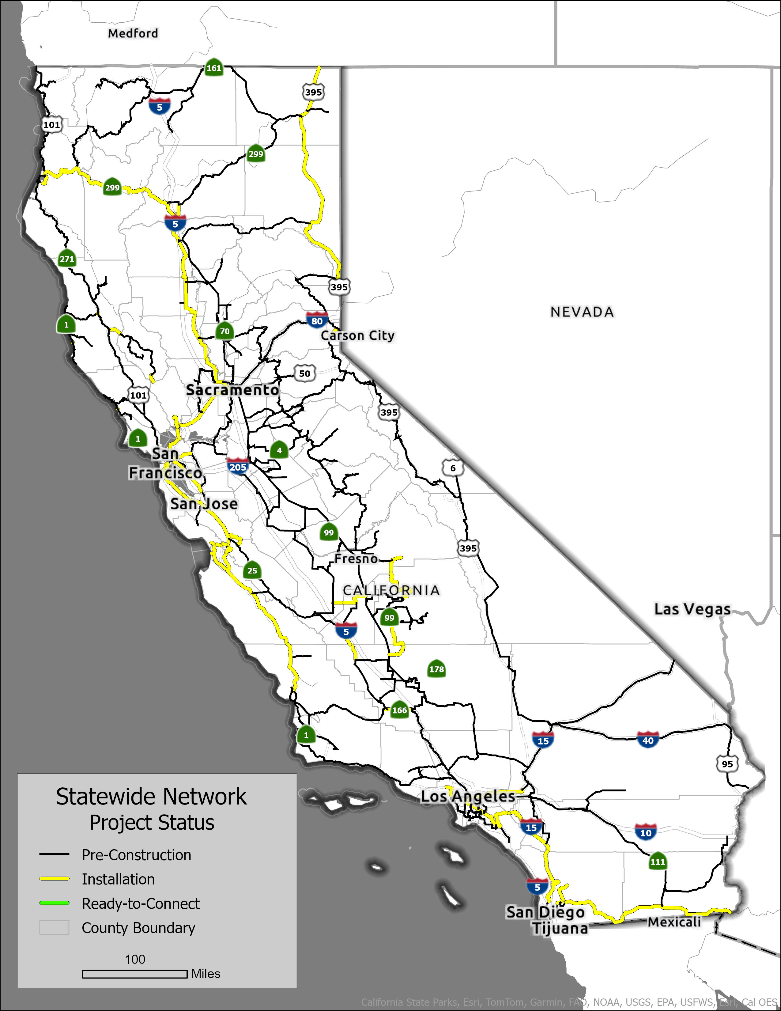 Statewide Middle-Mile Network Map