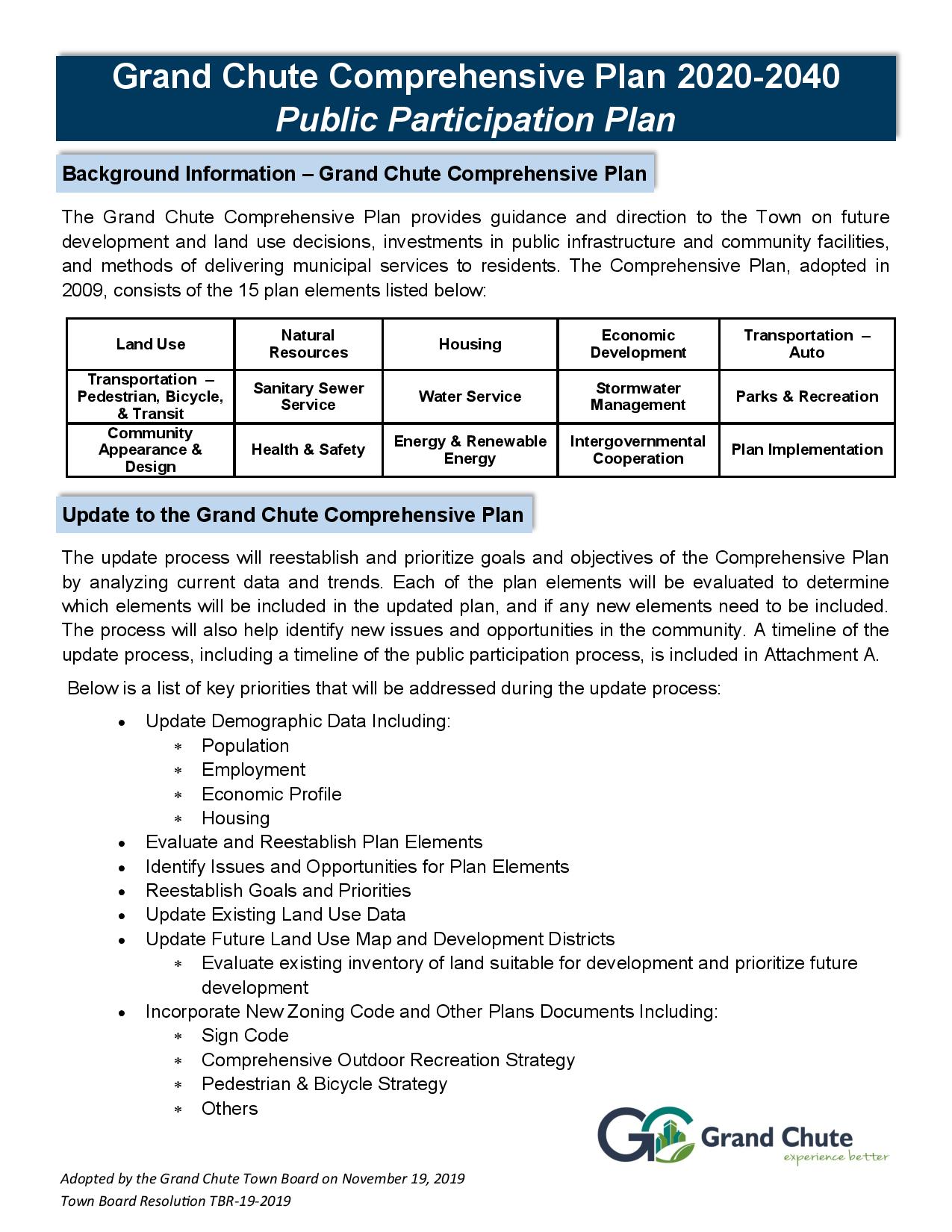 Public Participation Plan