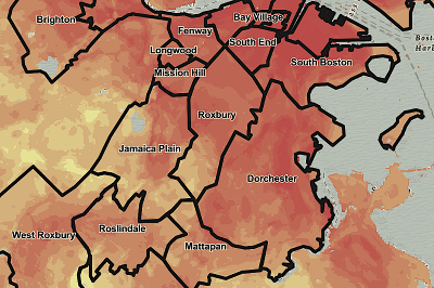 Boston Neighborhoods Impacted by Urban Heat