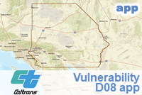 Caltrans District 8 Map Caltrans District 8 Vulnerability Assessment Map - Overview