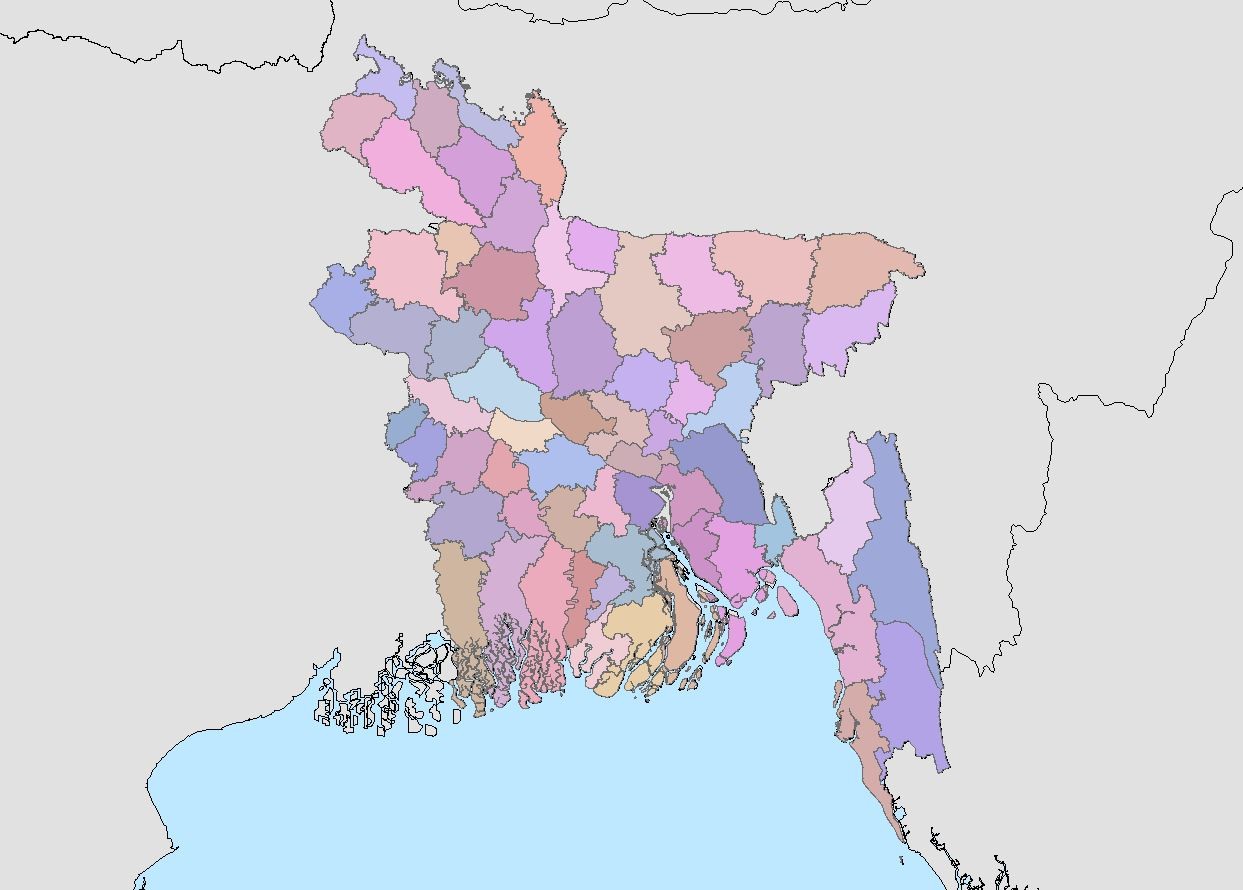 Bangladesh Map With Divisions And 64 Districts Editable, 40% OFF