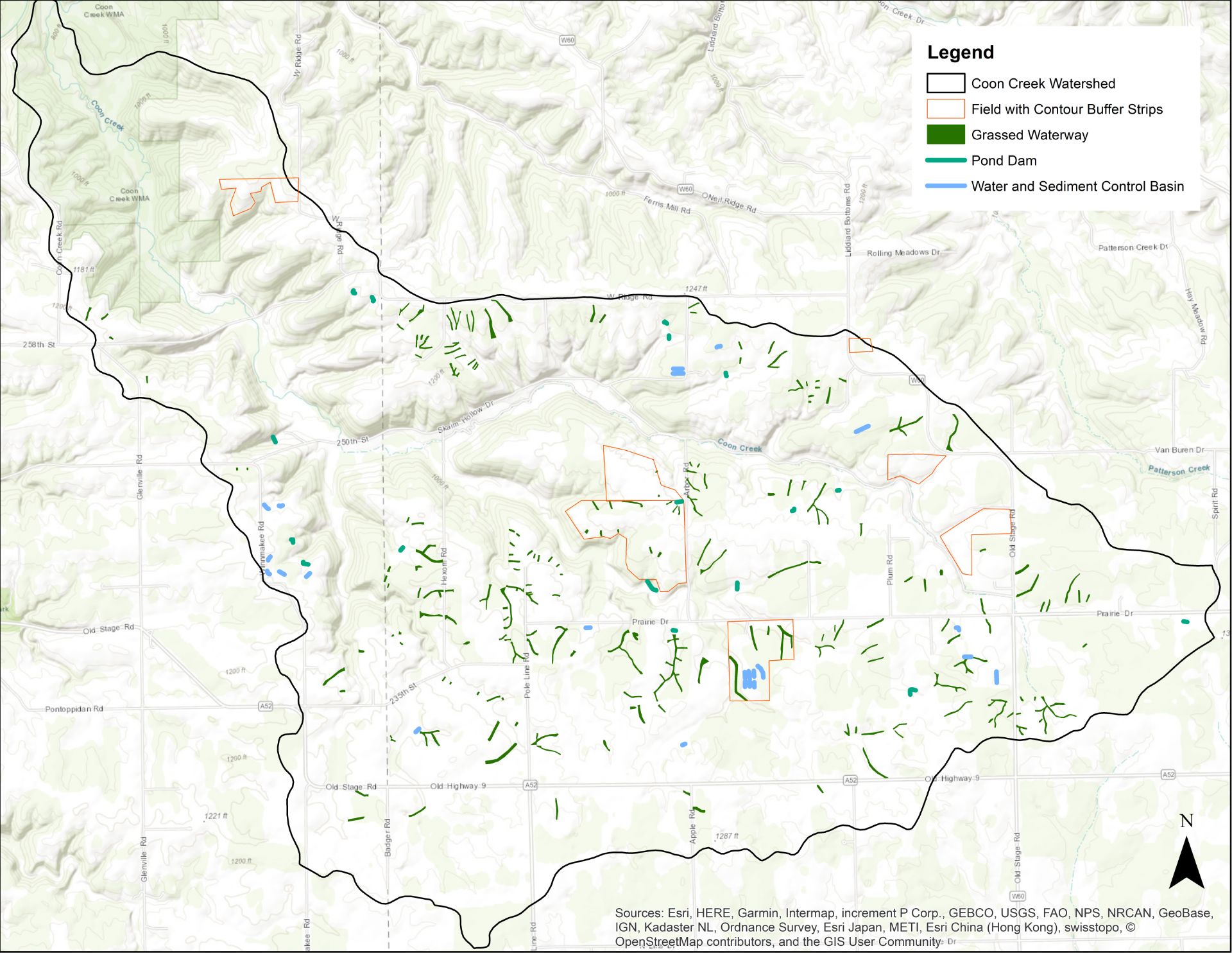 5 Subwatershed Explorer Upper Iowa River - click here to view interactive map of existing best management practices