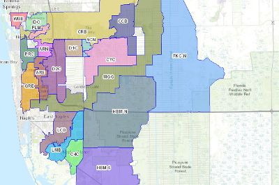 Collier County Basins With Maximum Allowable Discharge Rates