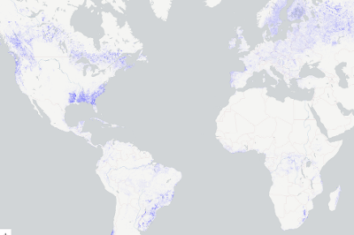 Tree cover gain (2000-2012)