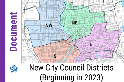 City of Rochester New City Council Districts PDF Wall Map (Beginning in ...