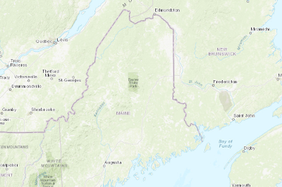 Maine Revenue Service Unorganized Parcels Map