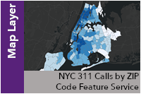 NYC zip codes with the most neighborhood complaints to 311