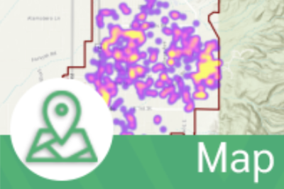 DASHBOARD INSET MAP - Alamogordo Water Shutoff Locations Heat Map