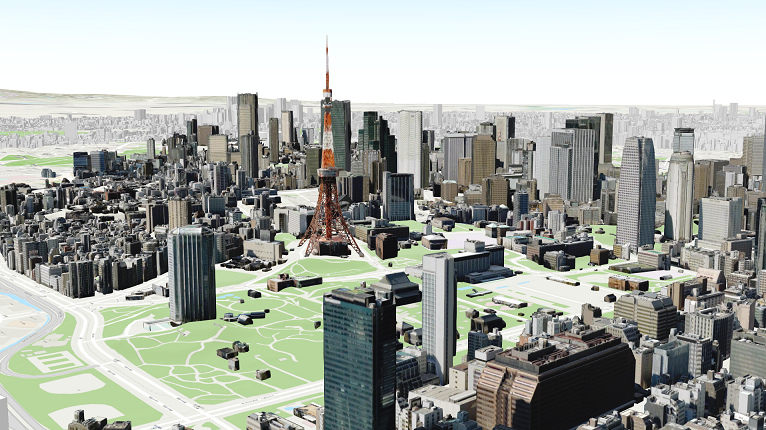 新潟市古町周辺 国土交通省の整備した３D都市データを活用した都市模型