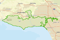 Santa Monica Mountains Map Santa Monica Mountains National Recreation Area Boundary (Public View) -  Overview