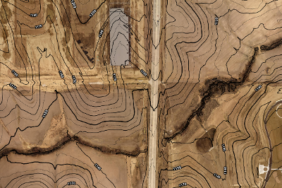 Omaha Metro Contour Tile Layer (douglas & Sarpy County, Ne)