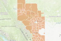 Alberta County Boundaries Map Alberta County Municipal District Map