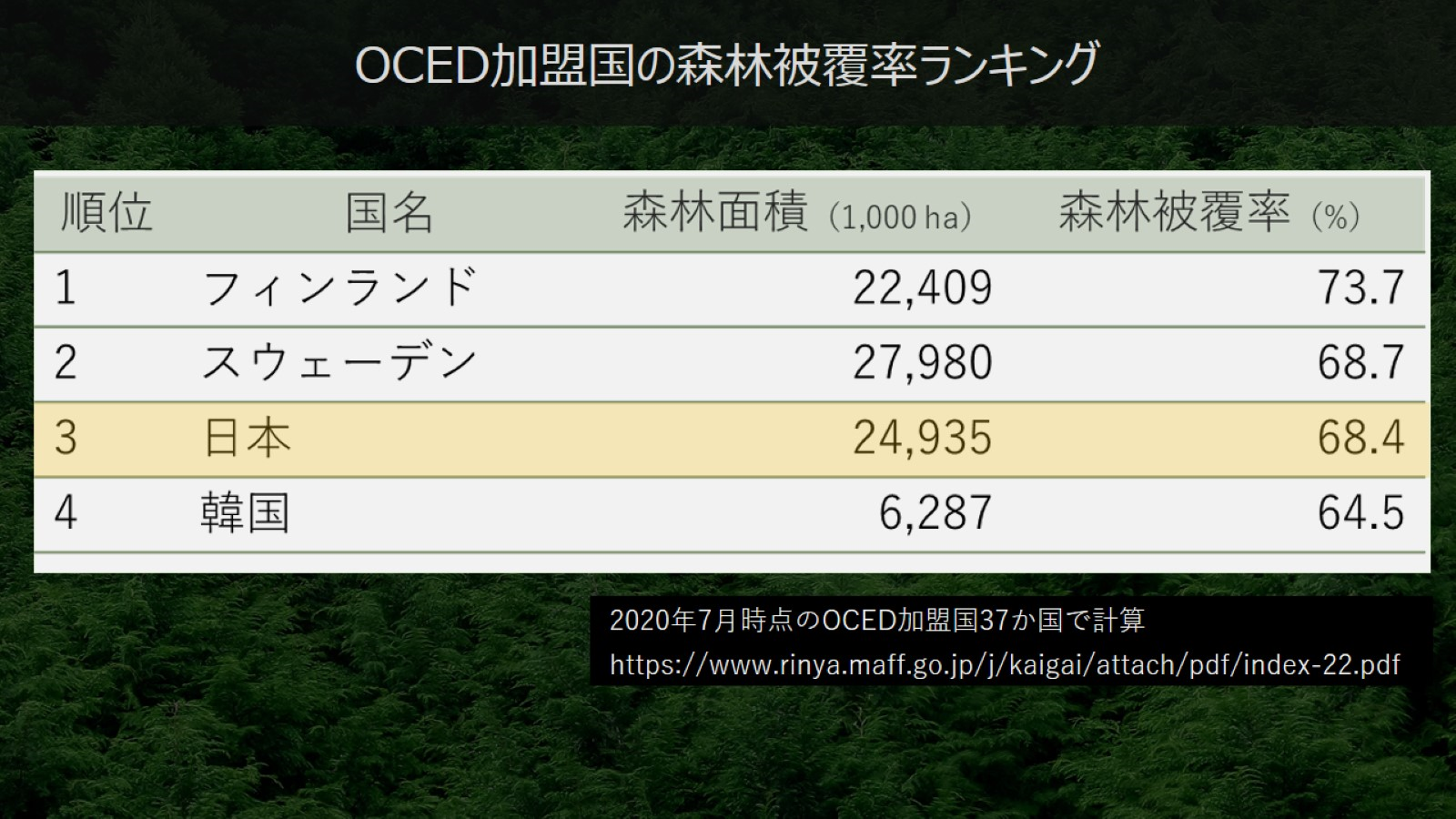 日本と世界の森林の現状