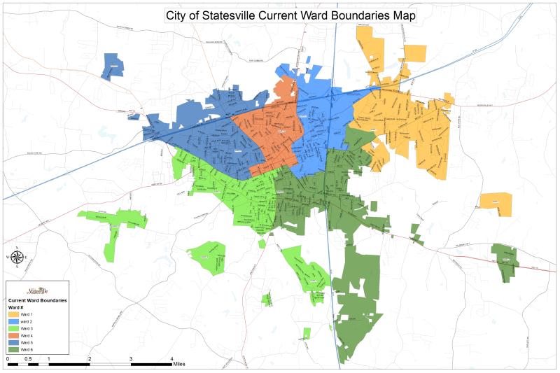 City of Statesville 2020 Redistricting Swipe Map