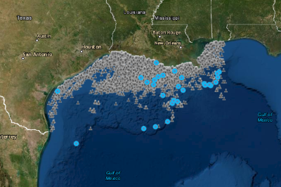 Oil and Gas Platform, Pipeline and Active Lease information