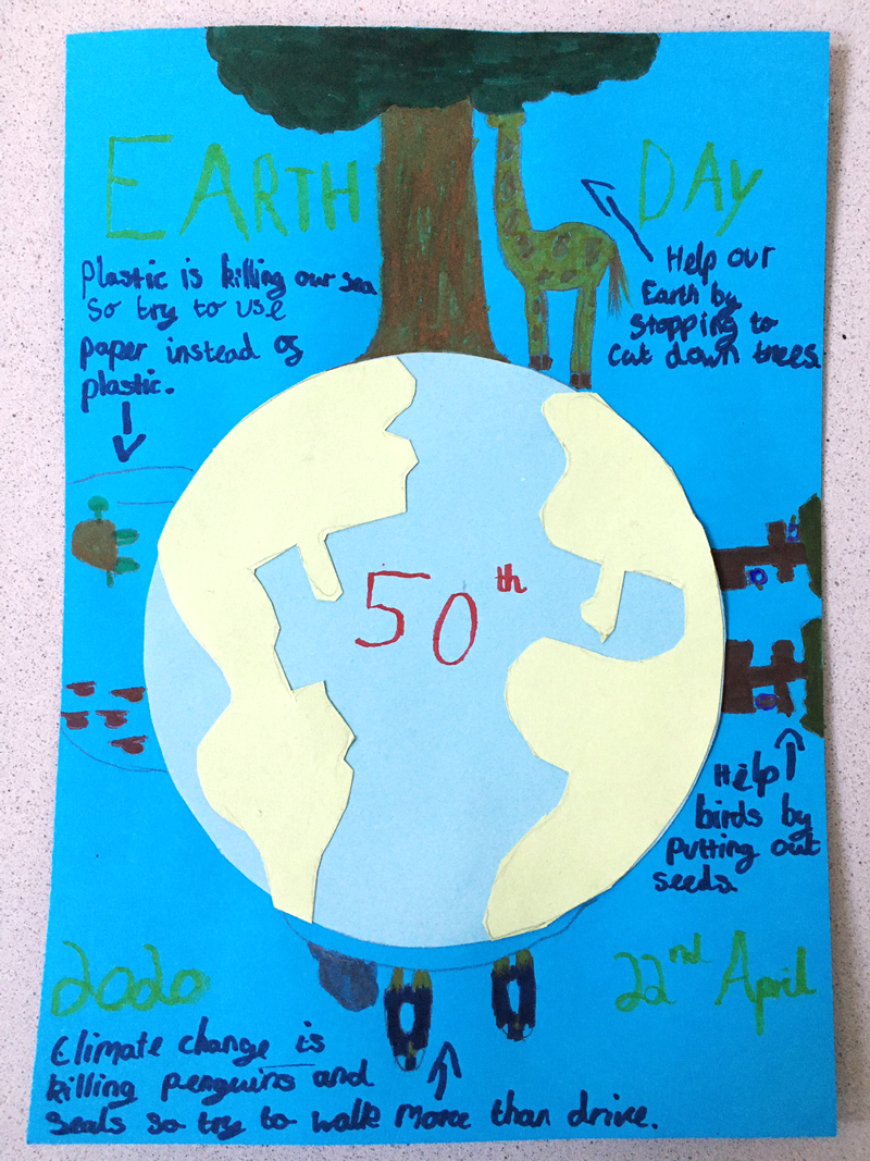 STUDENTS PLEDGE TO SAVE MOTHER EARTH WITH POSTER MAKING ACTIVITY