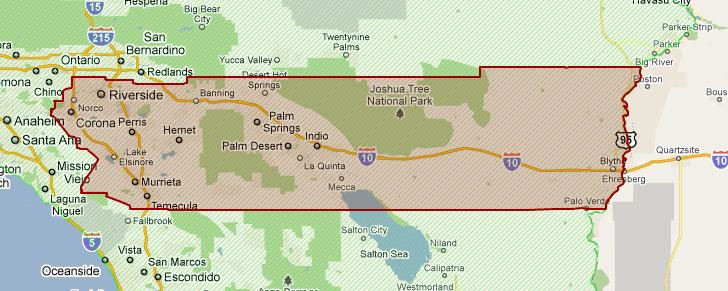 Map Of Riverside County California