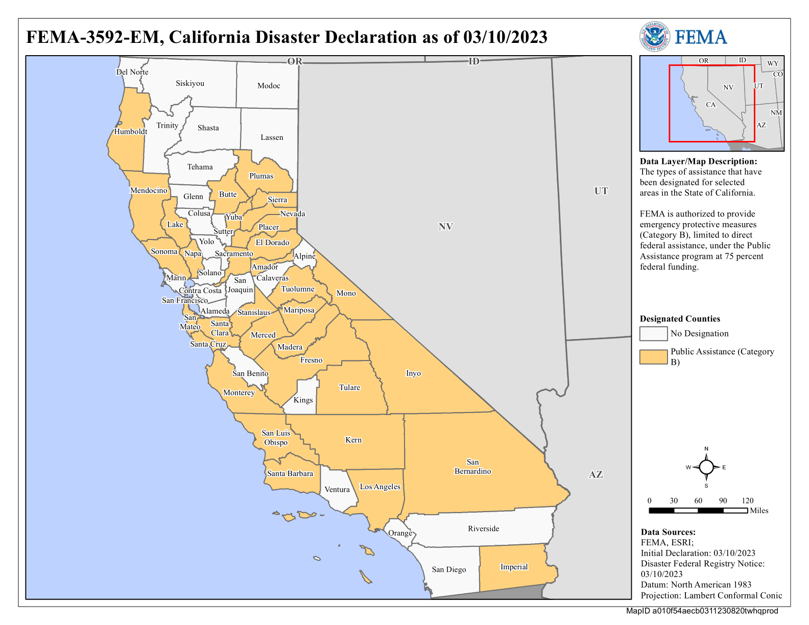 California Disaster Areas 2025 Dorothy Nash