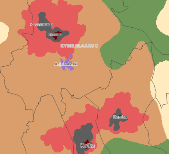 Aluerakennetarkastelu | Aluerakenteen kehityskuva 2050