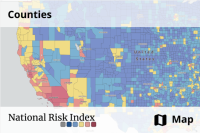 National Risk Index Counties Map