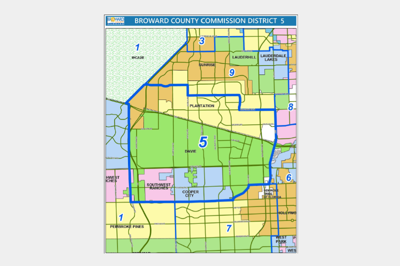 Broward County Gis Map Broward County Commission District 5 8X11 | Broward County Geohub