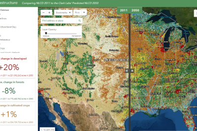 Landcover Change App, 2011 to 2050