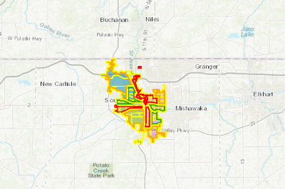 South Bend Snow Plow Map