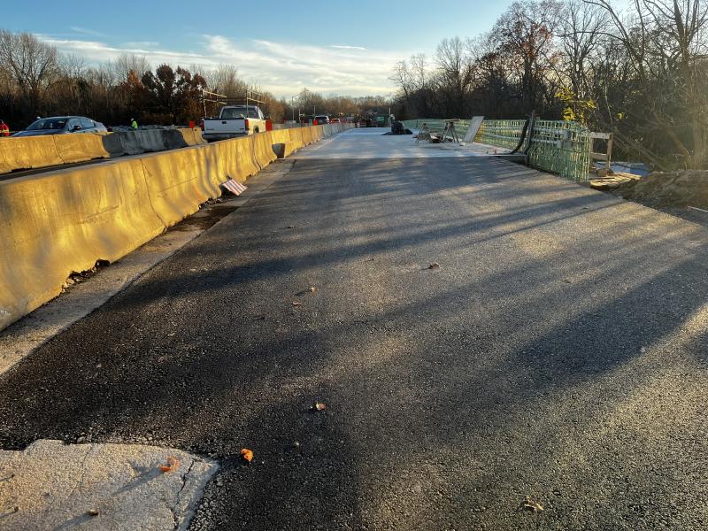 New driving surface on southbound MD 75. (November 2024)