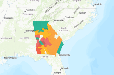 Georgia LiDAR Project Status Map