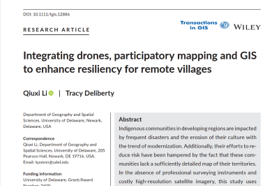 Integrating drones, participatory mapping and GIS to enhance resiliency ...