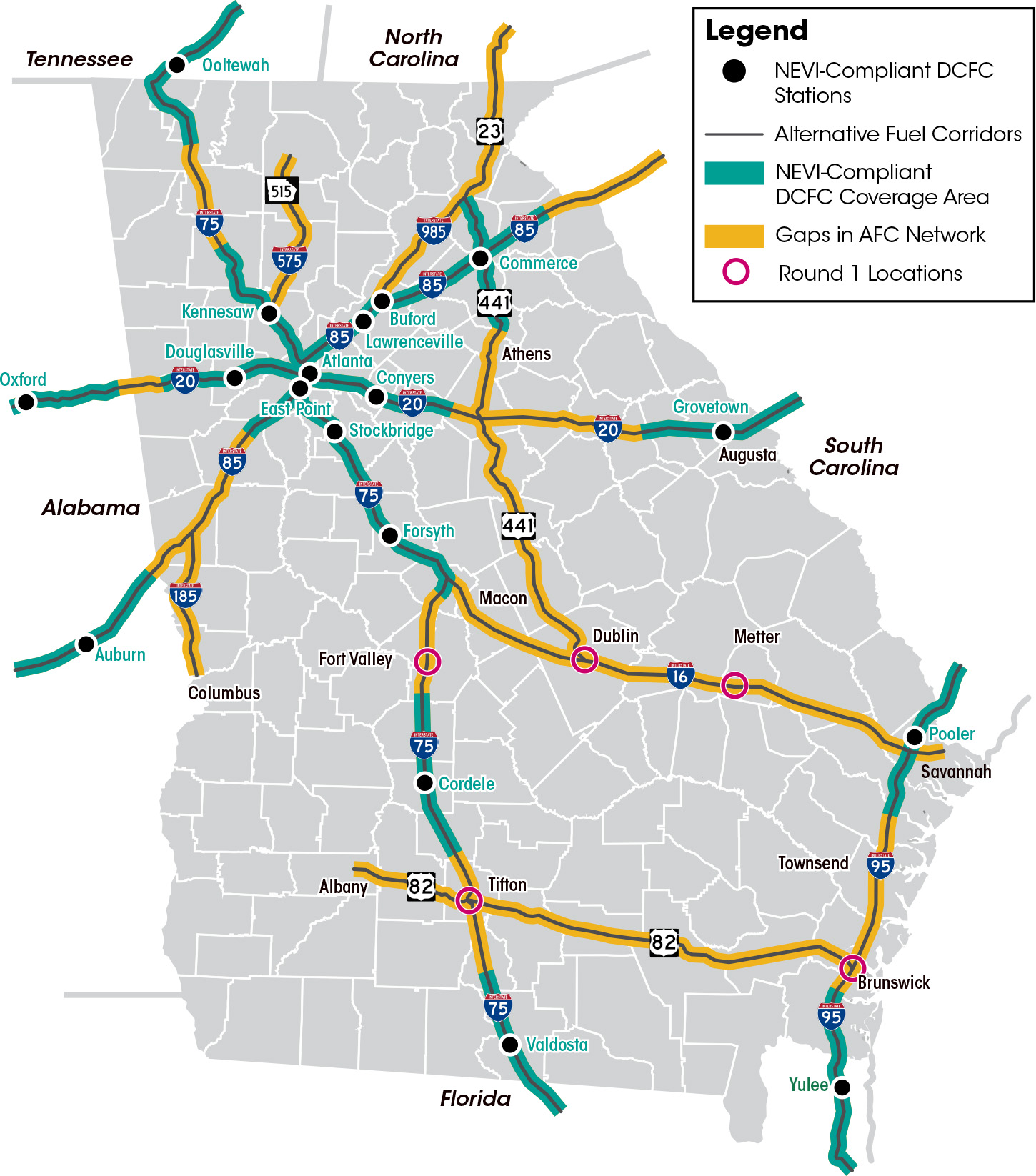 Georgia’s EV Infrastructure Deployment Plan