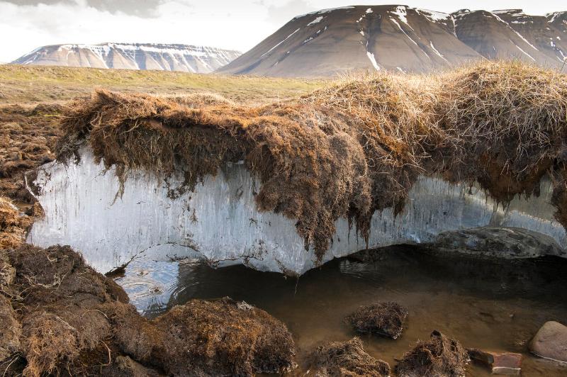 Melting Permafrost on Banks Island, Canada