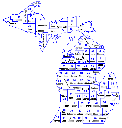 michigan map with counties Michigan County Etymologies Arcgis Storymaps michigan map with counties