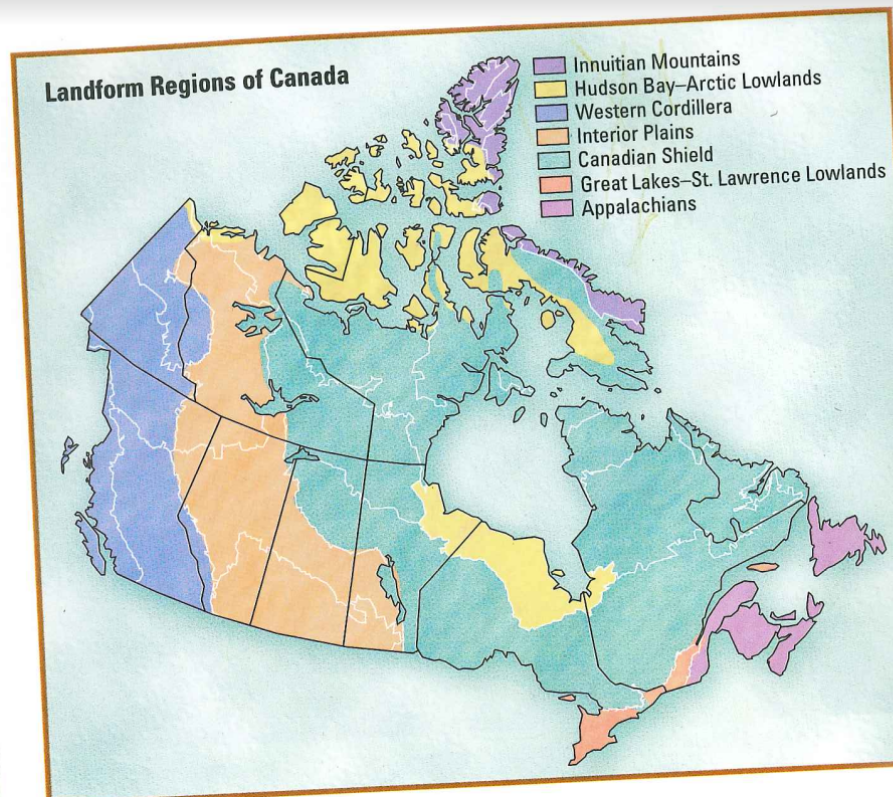 Canadian Landforms Map   1579646772709 