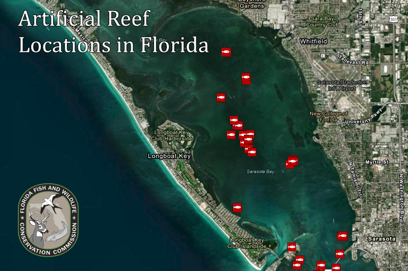 Florida Keys Fishing Reefs, Wrecks and Map Coordinates