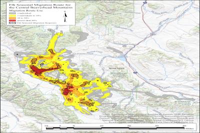 Central Beaverhead Elk Migration Map and Statistics