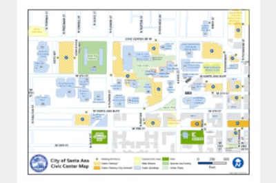 Santa Ana Civic Center Map