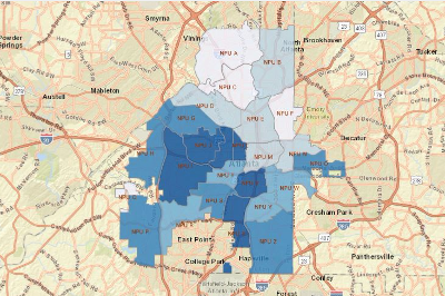 City of Atlanta Neighborhood Planning Units (NPU) (Weave Interactive Map)