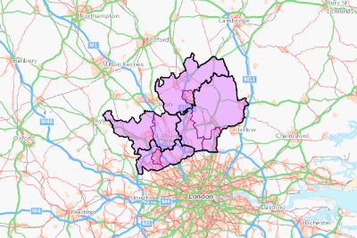 Hertfordshire Quadrant Base Map