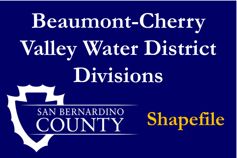 Beaumont Cherry Valley Water District Divisions County of San