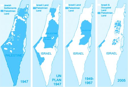 Detailed Map: Map Israel Palestine Over Time