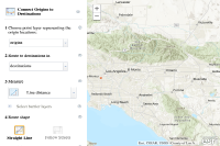 View Analysis - Calculate travel time and distance sample in sandbox